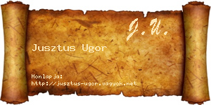 Jusztus Ugor névjegykártya